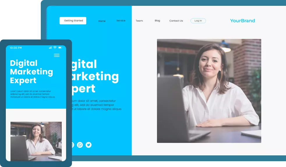 lading page site image