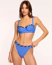 定制比基尼 金属环装饰分体比基尼 性感度假泳装 高开胯巴西泳衣