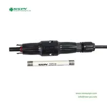 TUV认证1500VDC光伏保险丝连接器 内置式熔断器接头 母头线端款