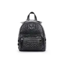 Real crocodile leather unisex backpack