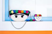 钩针拖袋与弗里达花