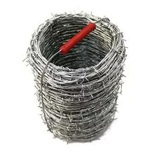 1.6MM galvanized barbed wire 350kfg 500m 