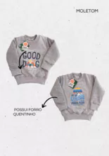 灰色印花混纺卫衣