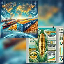  谷物出口 - 大豆和玉米