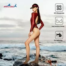 潜水服女2mm超弹CR比基尼露背湿衣自由潜冲浪保暖潜水衣