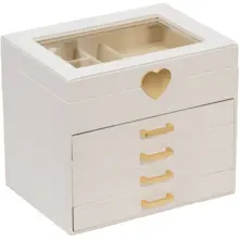 五层开窗人造革首饰盒