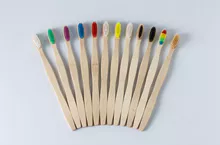 厚手柄竹制牙刷成人款，旅行牙刷环保牙刷BRHQB-005A