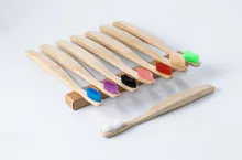 厚手柄曲度竹制牙刷，旅行牙刷环保牙刷DDZ-008A