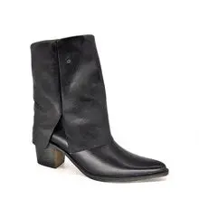 女性靴 Loren 高级皮革 - 重叠设计 - 当代风格 Perlatto