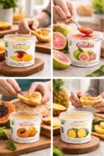 无糖果酱，100%纯水果制成。