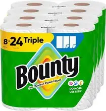 Bounty Select-A-Size 纸巾，白色，8 卷三卷 = 24 卷普通卷