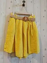 女士百慕大短裤，100% 亚麻