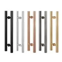 Kensharp不锈钢201 304 316圆管H型玻璃主门拉手