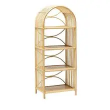 藤制书架/展示架，拱形顶部设计，越南制造