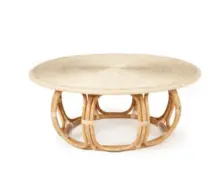 圆形藤制咖啡桌 越南制造