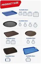 Anti-Slip Hotel Restaurant PP Serving Tray