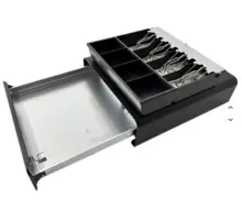 中型金属面板收银钱箱 5纸币 8硬币 RJ11接口