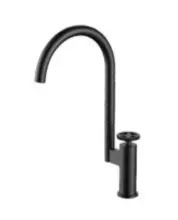 AF15312现代式厨房龙头，齿轮状把手，360度旋转出水嘴，哑黑款