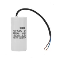 Cbb60 20UF 450V 4-Pins Plastic Case AC Motor Run Polypropylene Film Capacitor for Washing 