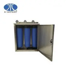 封闭式不锈钢柜式20寸三级全屋大蓝前置过滤器 壁挂 PP+CTO 全屋中央净水前置净水器