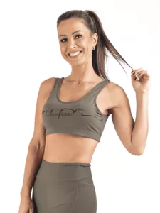 印花女式上衣，内衬和可拆卸胸垫