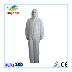 Disposable non-woven protective clothing/ coverall with...