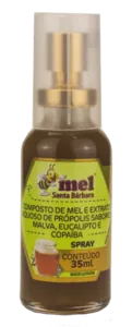 蜂蜜和普罗波利斯喷雾，马尔瓦风味，桉树和科帕伊巴 - 35毫升
