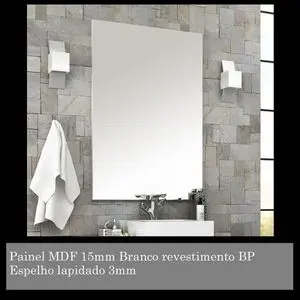 带白色面板的浴室镜子Alfa