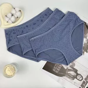 女士中腰高叉内裤/弹性设计