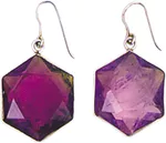 925 银紫水晶明星耳环