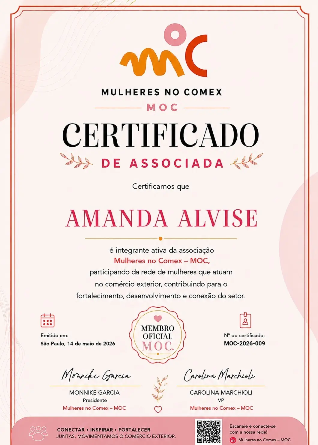 Certificado MOC - Mulheres no Comex